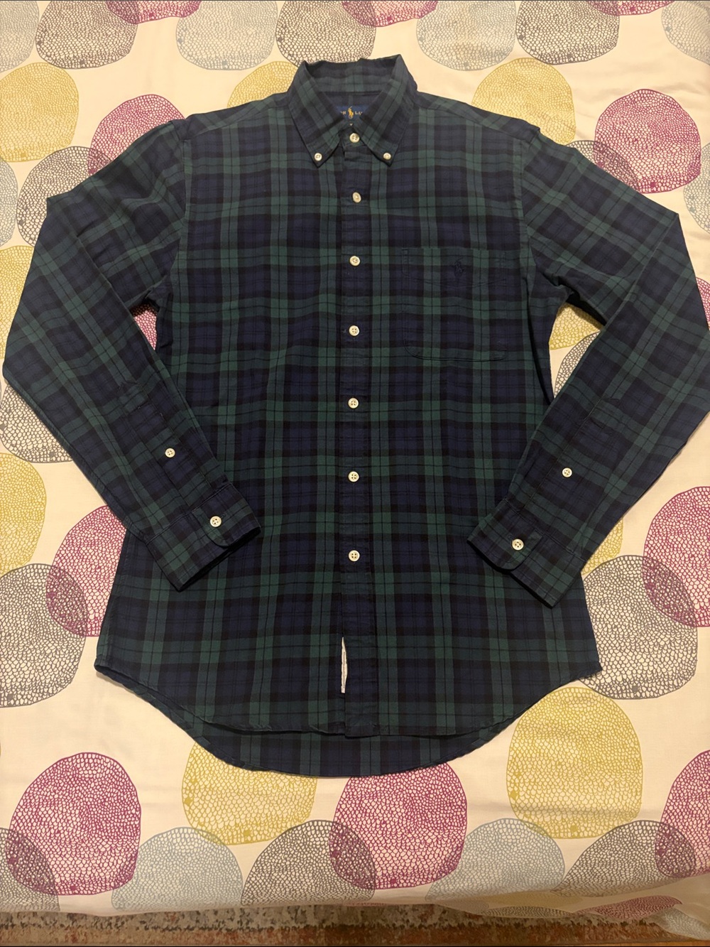 Polo by Ralph Lauren Green & Navy Plaid Button-Down Shirt